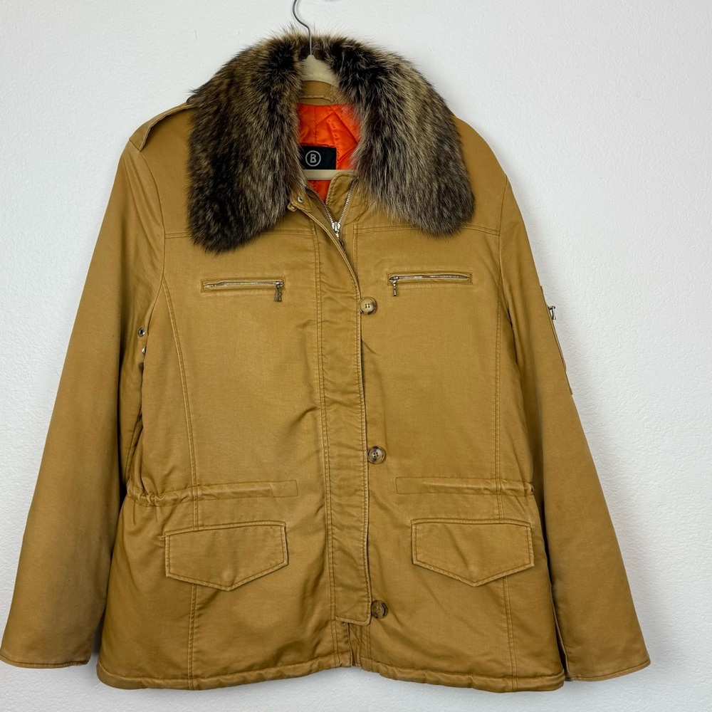 BOGNER WINTER JACKET with real raccoon collar || SIZE 14